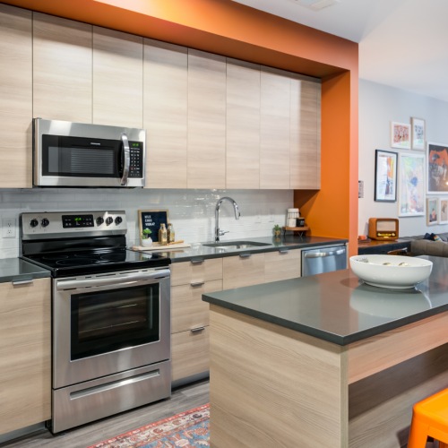 Settle into comfort at Union Heights Kitchen with stainless steel appliances
